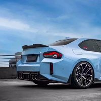 For BMW 2 Series G42 M2 G87 M240 Dry Carbon Fiber Tail fins Rear Trunk Spoiler Guide Wing Rear Wing