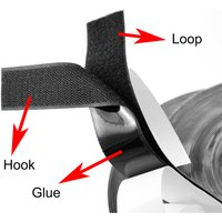 25M Length Hook and Loop Tape Self Adhesive Strips Set with Sticky Glue Nylon Fabric Fastener For Home Clothing Accessories