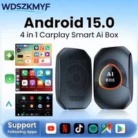 Adapter bezprzewodowy CarPlay Android 15 AI Box Dongle Android Auto z aplikacją TV do YouTube i Netflixa dla samochodów z oryginalnym przewodowym CarPlay Mazda Hyundai Haval GMC Ford MG VW Kia
