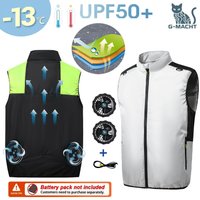 Cooling Vest Air Conditioner Clothes 3 Gears Wearable Cooling Fan Vest Breathable Sleeveless Workwear for Summer Camping Fishing