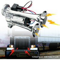 12V 300dB Universal Air Horns double-tube Powerful Volume Tuned Train Horn Sound Super Loud for Cars Trucks Boats Motorcycles