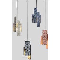Nordic Terrazzo Chandelier Industrial Colorful Cement Pendant Lights Restaurant Dining Room Cafe Designer Light