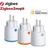 Homekit Smart Tuya Zigbee Power Plug 16A EU Outlet 3680W Meter Remote Control Work With Zigbee2mqttt