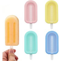 Popsicles Molds with 50 Pcs Wooden Sticks,4 Cavities Silicone Ice Pop Molds for Making Cakesicles,Cake Pops,Ice Cream-BPA Free