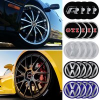 4Pcs 56/60/65mm Car Wheel Center Hub Caps Sticker for Volkswagen VW R Polo Passat Rline Golf Tiguan Jetta GTI Santana Beetle CC