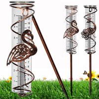 Jauge de pluie en fer forgé, collecteur de pluie, jardin extérieur, décoratif simple, spirale en métal, montre de pluie, instrument de durabilité pour pelouse d'oiseau