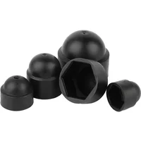 10/20pcs Black Hex Caps Cover Plastic Protection Acron Nut Dome Hexagon Screw Bolts Nut M4 M5 M6 M8 M10 M12