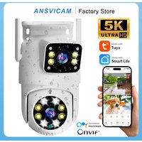 ANSVICAM 5K 10MP Tuya PTZ Wifi Camera Outdoor Full HD Dual Len IP Surveillance Camera Ai Human Auto Tracking Security Protection