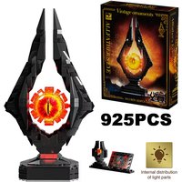 925PCS Medieval Lord Rings Eye of Sauron Building Blocks With LED Light Assemble Bricks Toy Gift For Children Adult Fan