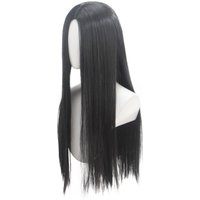 the Addams Family Movie Character Black Long Straight Synthetic Wig for Halloween Cosplay Wig Fit for Movie Show