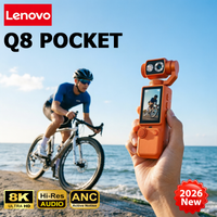 Lenovo 4K HD WiFi HandHold Wearable Camera Mini Travel Outdoor Portable Recorder Pocket Cam For Motorcycle and Vlogging 2026