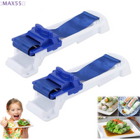 【MAX-55】2Pcs Lumpia Maker Vegetable Meat Rolling Tool DIY Plastic Eggroll, Plastic Eggroll Wrapper Rolling Machine Sushi M