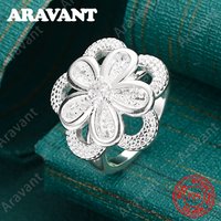 925 Sterling Silver Double-Layer Flower Zirconia Ring - A Unique Gift For Women, Versatile For Events And Jewelry