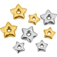 5pcs Stainless Steel Star Pendants Big Hole Bead Charms for DIY Handmade Earring Bracelet Necklace Charm Jewelry Making Craft
