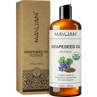 16fl.oz Organic Grapeseed Oil for Skin Care Cold Pressed Pure Natural Carrier Oil Body Oil Massage Nourish Moisturize Brighten