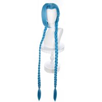 Blue Braided Cosplay Wig for Women Anime - Compatible with Jinx Cosplay Halloween Anime Party Heat Resis Girls Halloween Cosplay