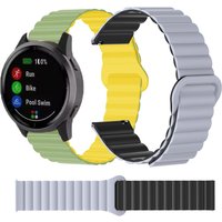 Magnetic Silicone Strap For Garmin Forerunner 165/168/245/645/265/255/Vivoactive 3 4 5 Sports Band For Garmin Venu 2 3 3S SQ SQ2