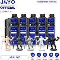JAYO ABS wie 3D-Harz, 10 Flaschen, ABS wie 405 nm, UV-härtendes Photopolymer, schnelles 3D-Harz für 2/4/6/8K LCD/DLP/SLA 3D-Drucker