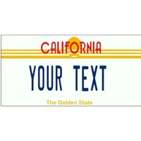 Custom Aluminum CA License Plate Sign with Your Text - Personalized Name Poster Decor for Bar & Cafe, 12x6 Inches.