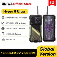HOTWAV Hyper 8 Ultra Walkie-Talkie Rugged Phone Dimensity 7050 Mobile Phones 12GB 512GB 12000mAh 108MP NFC Smartphone Android 15