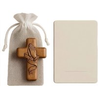 Niche Design Prayer Cross Pocket Carry-on Faith Gift Silently Embrace the Heart of Faith Accompanying Token