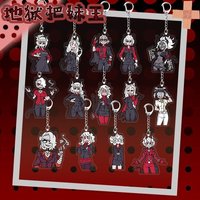 Game Keychain Women Helltaker Acrylic Key Chain Man Anime Key Ring Pendant Ornament Accessories Friend Gift