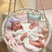 18Inch Open Mouth Elijah bebe reborn de silicona Boy Doll With Paint Skin Handmade Soft Touch Reborn Boy Doll image 4