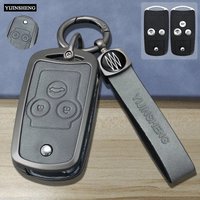 2 3 Buttons Zinc Alloy + Leather Car Key Case Cover For Honda Civic Fit Accord CRV HRV Jazz Odyssey for Acura TL TSX ZDX RSX CRZ