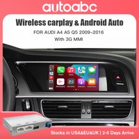 AUTOABC Wireless CarPlay Android Auto Interface Adapter for Audi A4 B8 A5 Q5 S5 2009-2015 with AirPlay Mirror Link Bluetooth