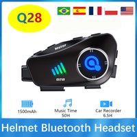 Q28 casque de moto Bluetooth casque sans fil caméra enregistreur IP66 étanche à la poussière Body360 ° réglage 120 ° grand angle