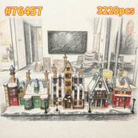 MOC Hogsmeade Village Assembly Toy Building Block Set Adults Party Gifts Compatible with Legoed image 3