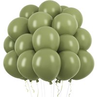 12inch Olive Green Latex Balloons Retro Green Birthday Balloons for Wedding Baby Shower Birthday Party Anniversary Decorations