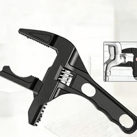 Highcarbonsteel short handle wrench multi-function bathroom wrench hand large opening faucet sink water heater installation tool