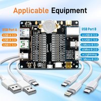 DC3-12V Data Cable Detection Board Type-C USB Micro A B Cable Tester Short Circuit On-Off Switching For iOS Android Test Board