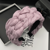 Super wide edge hair clip, women's high-end feel mesh, summer breathable headband, new hair covering headband
