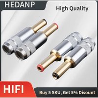 Power Connector 10A 5.5*2.1mm 5.5*2.5mm DC Plug Soldering Wire Charging Plugs DC Male Metal Black Red Alloy Shell Durable