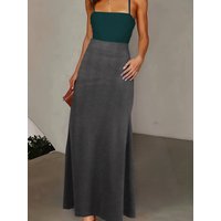 Laid-Back Flared Long Skirt, Cloud Soft Stretch Material, Lowkey Urban Trend, Weekend Mall Trips & Live Music Concerts