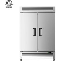 custom.ETL Glass Door or Stainless Steel Door Adjustable Kitchen Counter Restaurant Standing Double Door Kitchen Freezer