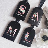 Personalized Custom Name Leather Luggage Tag Suitcase Label Baggage Tags Travel Accessorie Mother's Day Wedding Gifts for Her