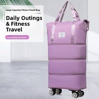 Large Capacity Foldable Travel Bag Handheld Luggage Shopping Bag Suitcase for Business Trips Clothes Storage Bag Fashion Trend