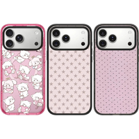 White Cat Pink Acrylic Border Phone Cover for IPhone 12 13 14 15 16 17 Pro Max Case for IPhone 17Air