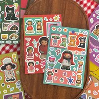 Kawaii 3D Style Clay Stickers Cute Deco Stationery Stickers for Scrapbooking Arts Diy Crafts Album Journal Supplies