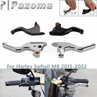 CNC Motorcycle 5.3" 5.9" Brake Lever Clutch Levers For Harley Softail 2015-2024 Low Rider Street Bob Breakout Deluxe Slim FLHC