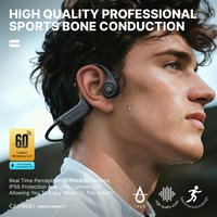 Bone Conduction Headphones Wireless Bluetooth 6.0 Waterproof IPX6 Sport Headset Long Range Fast Charging For Running and Outdoor