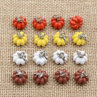 10pcs/lot 10x11mm 3D Enamel Pumpkin Charms Pendant DIY Jewelry Making Findings Supplies for Necklace Bracelet