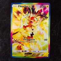 Pokemon Pikachu EX DIY English Version Holographic Foil Texture Card, Perfect Condition Premium Anime Collection Card