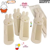 Kawaii Miffy Rabbit Household Fine-Tooth Comb Cute Animation Peripheral Creative Anti-static Portable Hair Comb Girl Gift Toy