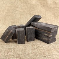 Natural Black Buffalo Tips Solid Carving Material for Craft Supplies Bull Horns Blank DIY Handicrafts Carving Stamp Knife Handle