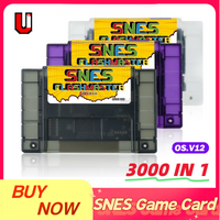 3000 in 1 V12 SNES Game Card With 8GB TF Card SFC Game Cartridge For Nintendo SNES Game Console Game Accessories