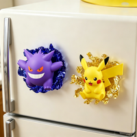 Pokemon 3D Magnetic Fridge Sticker Kawaii Anime Figure Pikachu Gengar Collectible Lovely Toy Girls Birthday & Xmas Present
